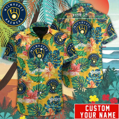 MB Special Hawaiian Design Button Shirt V2304 - The Lucky Shops