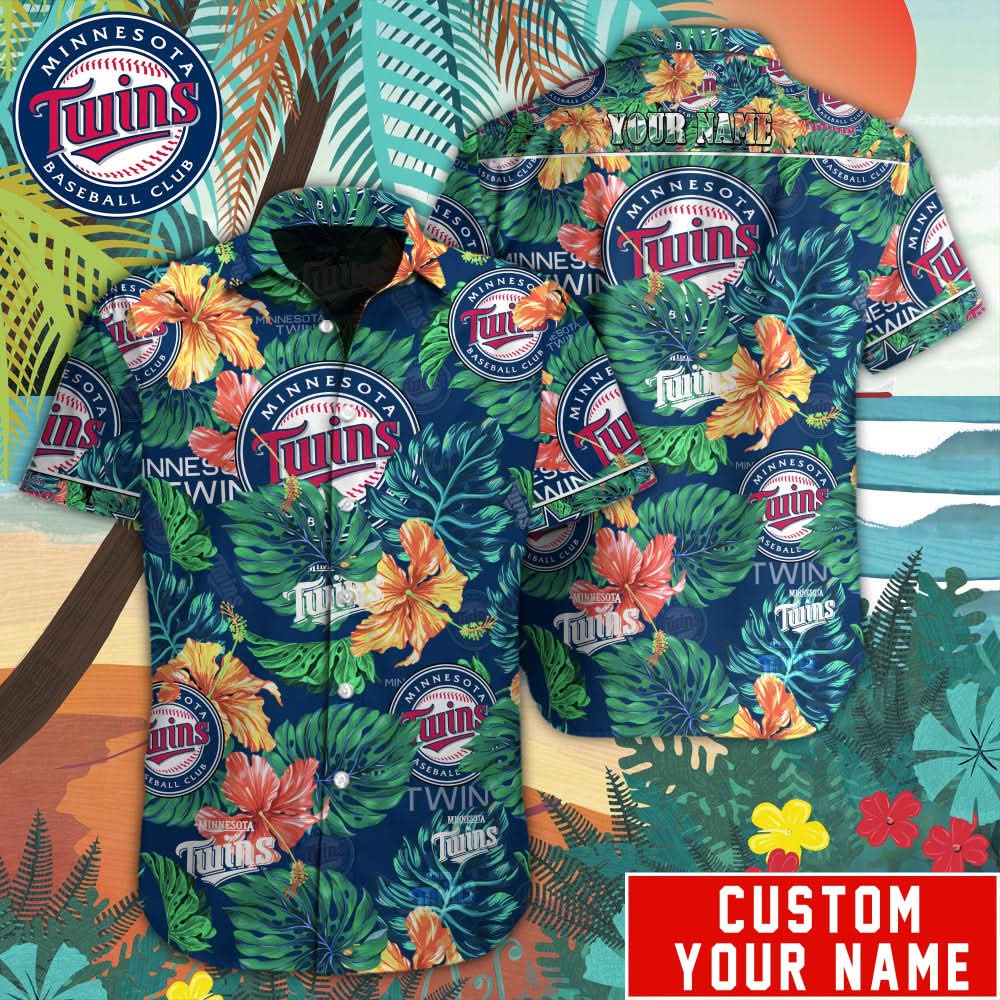 Minnesota Twins Special Hawaiian Design Button Shirt V2304 - The Lucky Shops