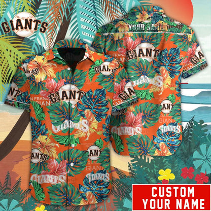 San Francisco Giants Special Hawaiian Design Button Shirt V2304 - The Lucky Shops