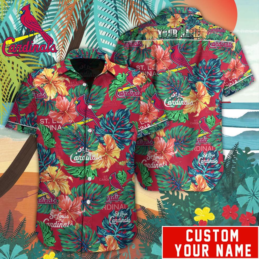 St. Louis Cardinals Special Hawaiian Design Button Shirt V2304 - The Lucky Shops