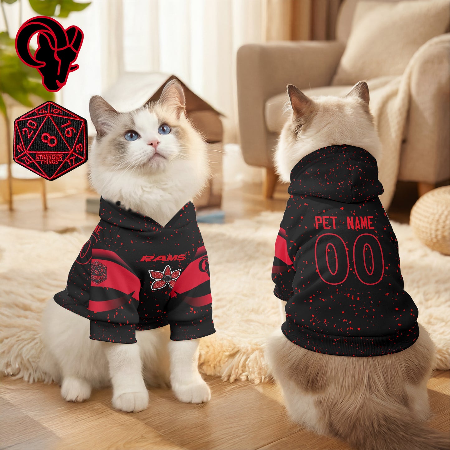 LAR Stranger Things Pet Hoodie