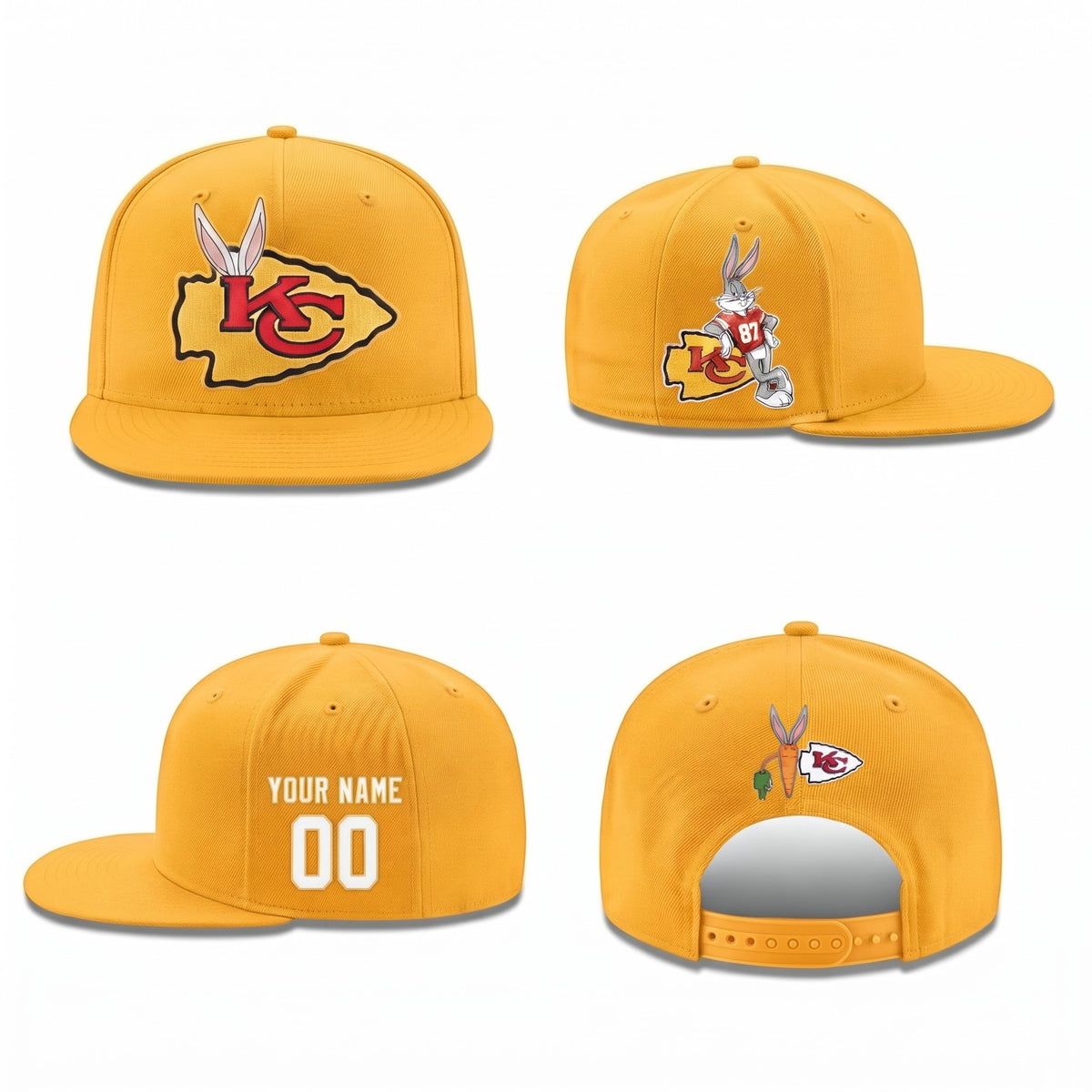 KC x Bunny Personalized Snapback Cap - Printed