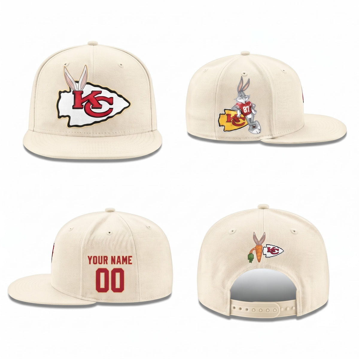 KC x Bunny Personalized Snapback Cap - Printed