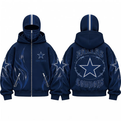 DAL Gothic Style Mask Zip Up Hoodie - Printed V2