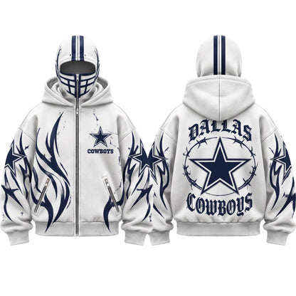 DAL Gothic Style Mask Zip Up Hoodie - Printed V2