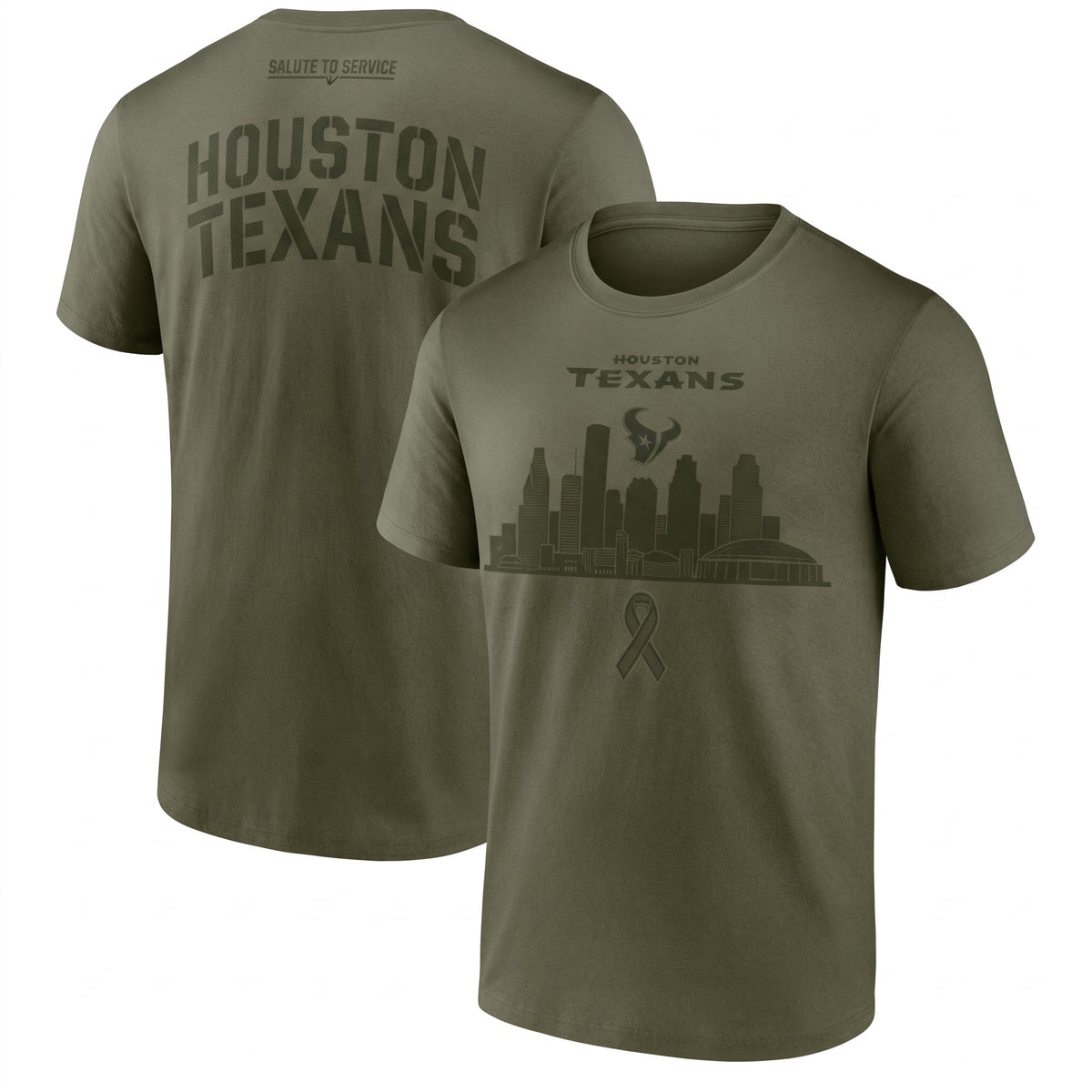 HOU x Salute To Service 2026 Edition Two Sides T-Shirt - Printed V2