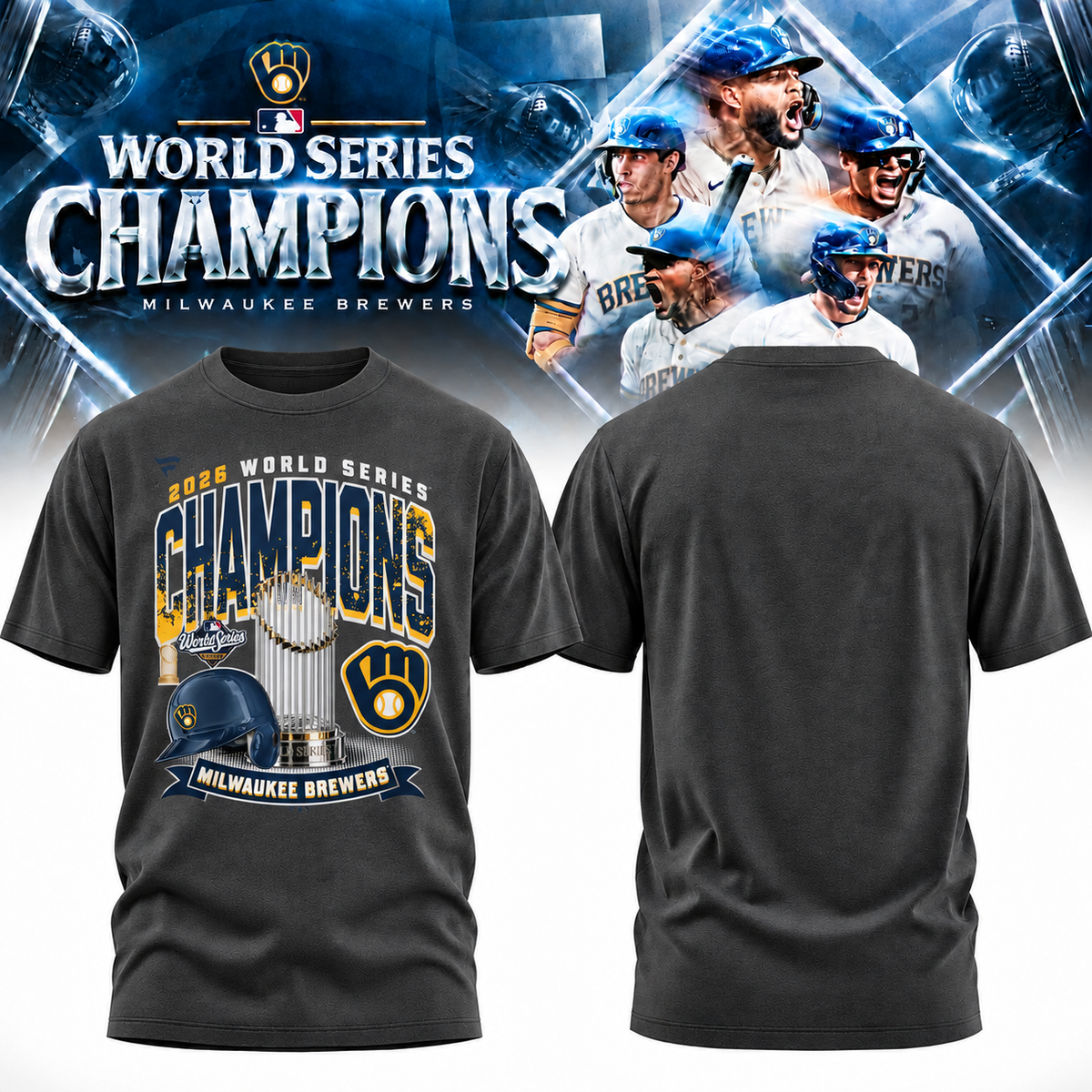MIL World Series Champions One Side T-Shirt - Printed V19