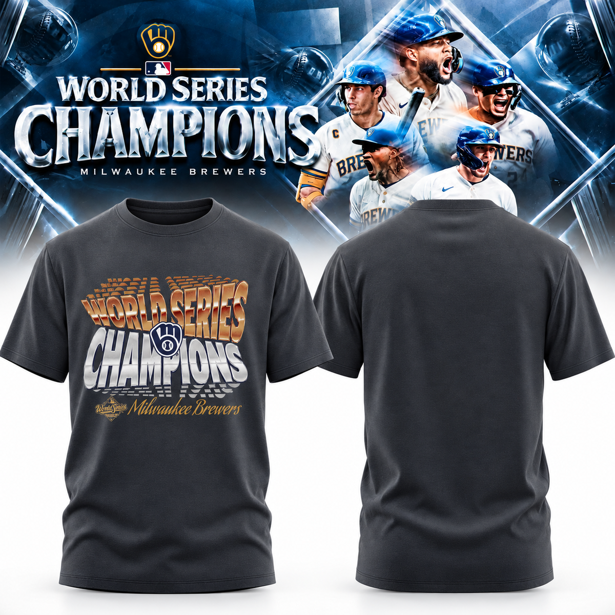 MIL World Series Champions One Side T-Shirt - Printed V12
