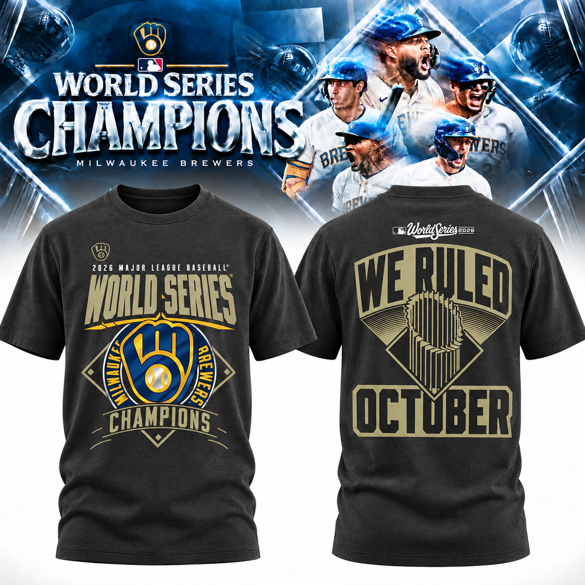 MIL World Series Champions Two Sides T-Shirt - Printed V14