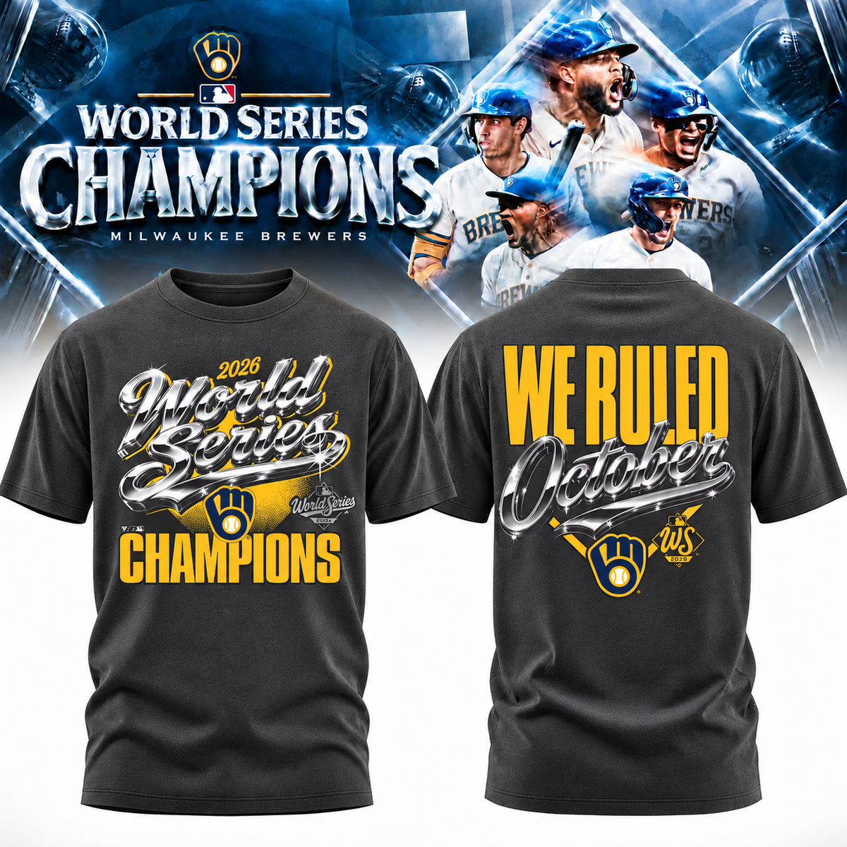 MIL World Series Champions Two Sides T-Shirt - Printed V27
