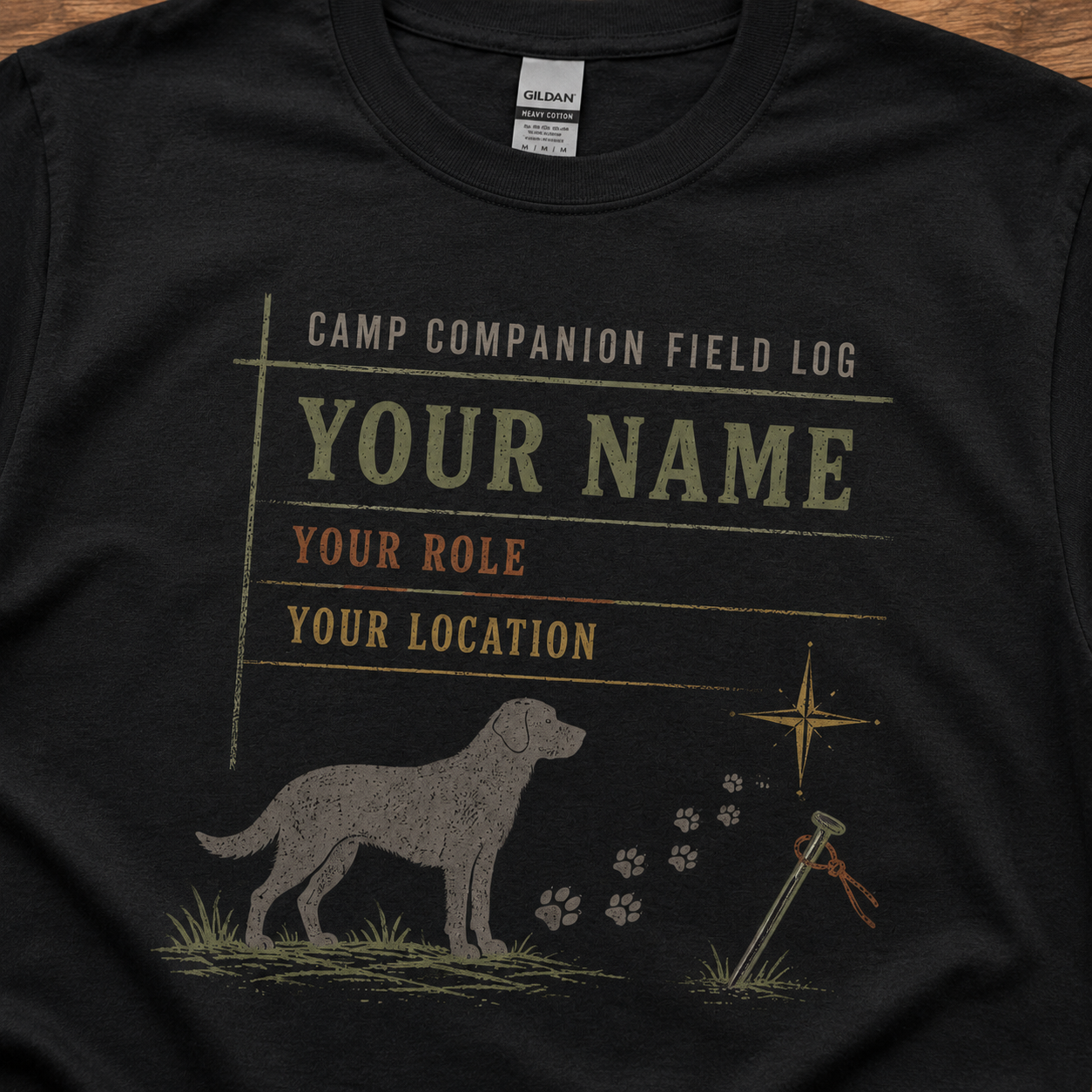 Personalized Dog Camping Sweatshirt, Custom Pet Name Camp Role and Location