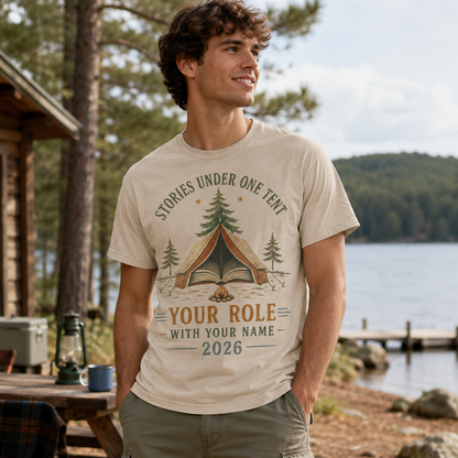 Personalized Grandparents Day Camping T-Shirt, Custom Title and Grandchild Names