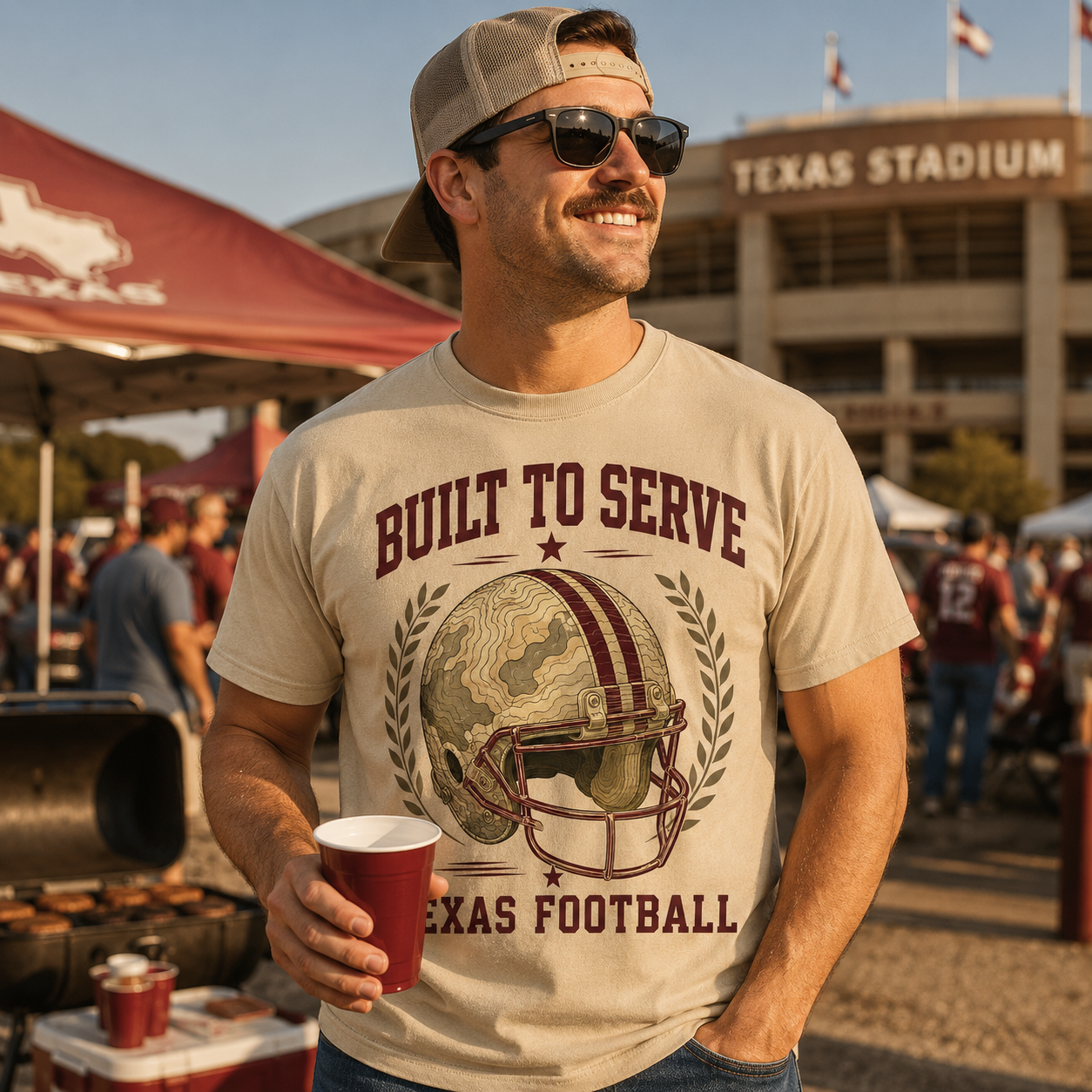 Built to Serve Texas Football T-Shirt