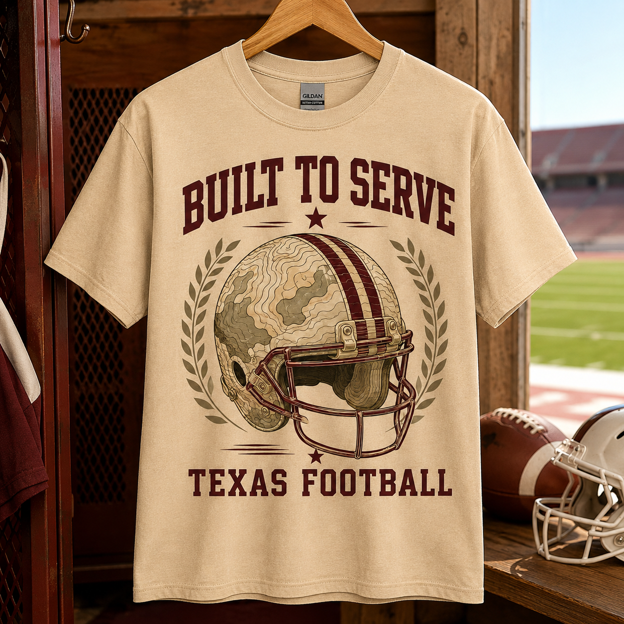 Built to Serve Texas Football T-Shirt
