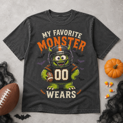 Personalized Football Mom Halloween Player Number Comfort Colors T-Shirt