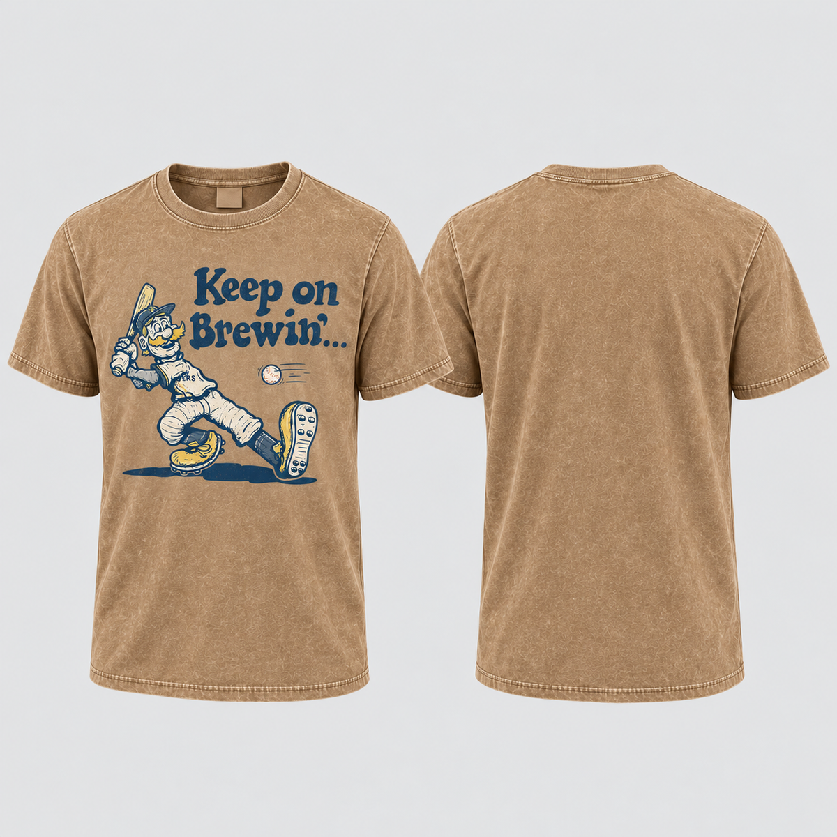 MIL Keep On Brewin' Washed T-Shirt - Printed