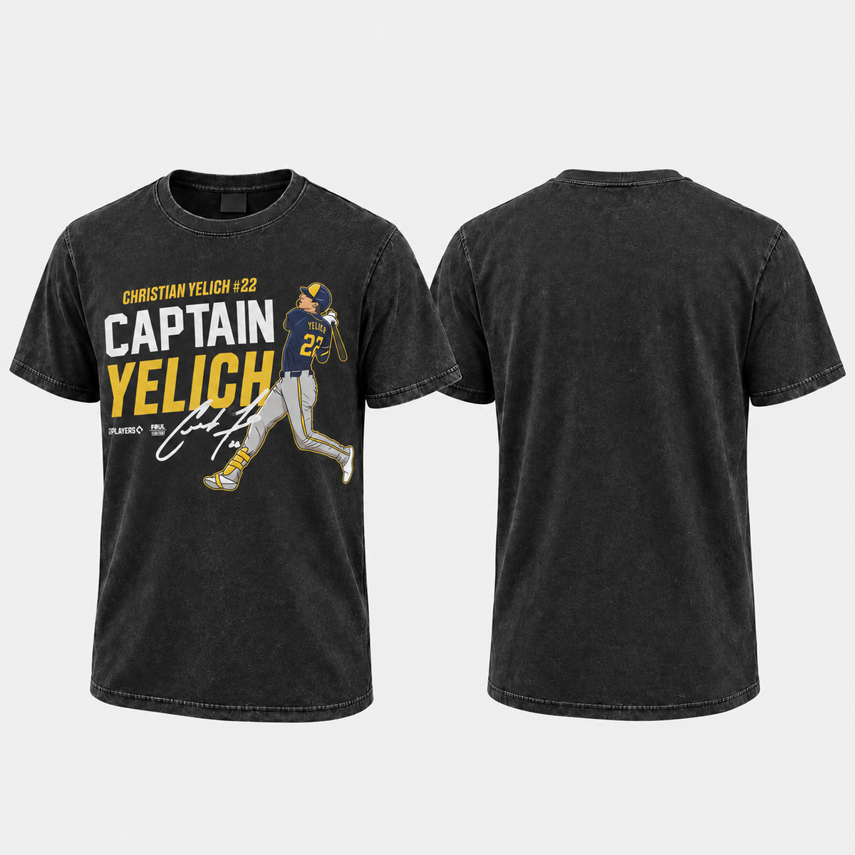 MIL Captain Yelich Washed T-Shirt - Printed
