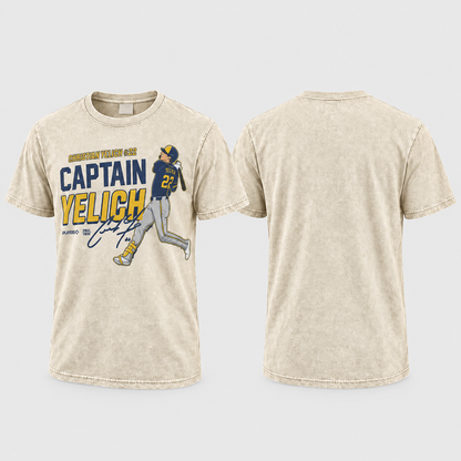 MIL Captain Yelich Washed T-Shirt - Printed