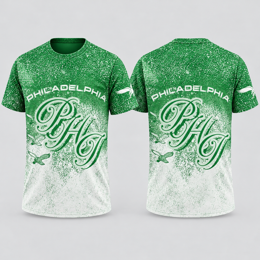 PHI Jumbo Print 3D T-Shirt - Printed