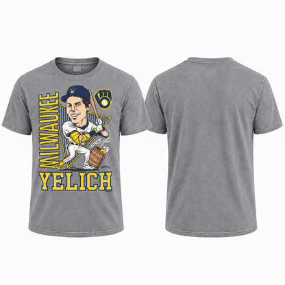MIL Yelich Washed T-Shirt - Printed