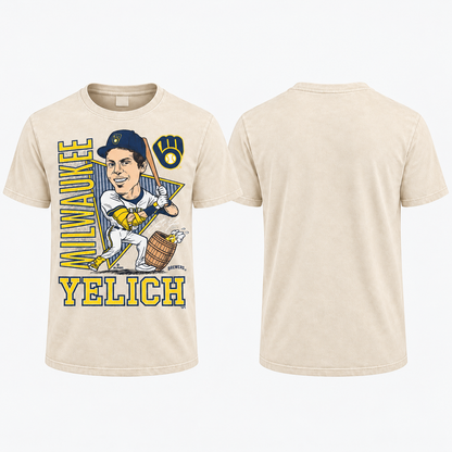 MIL Yelich Washed T-Shirt - Printed
