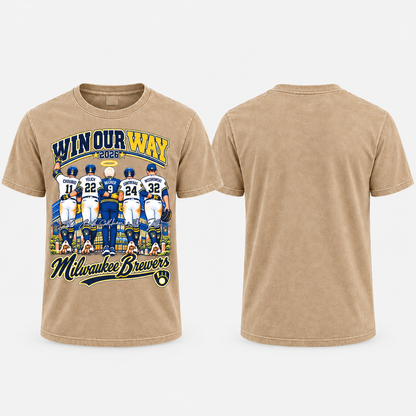 MIL Win Our Way 2026 Washed T-Shirt - Printed