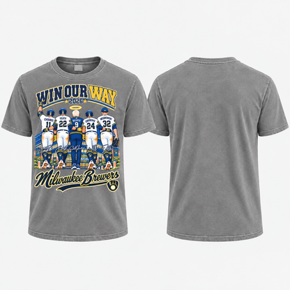 MIL Win Our Way 2026 Washed T-Shirt - Printed