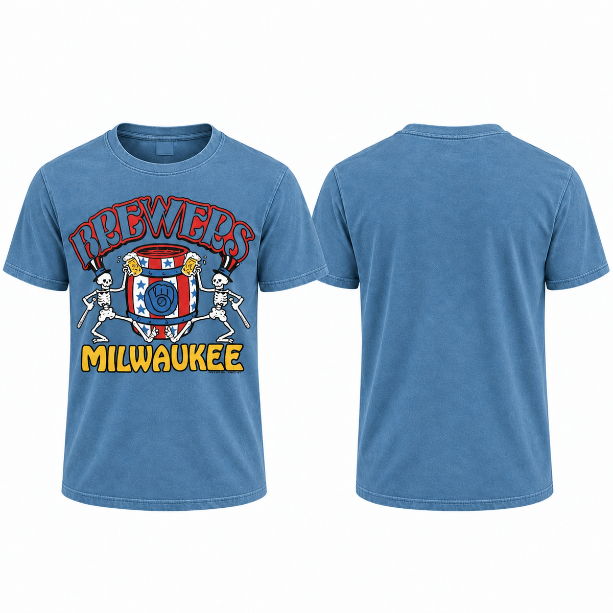 MIL Brew Crew Skeleton Washed T-Shirt - Printed
