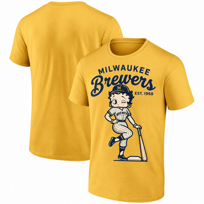 MIL Baseball Girl One Side T-Shirt - Printed