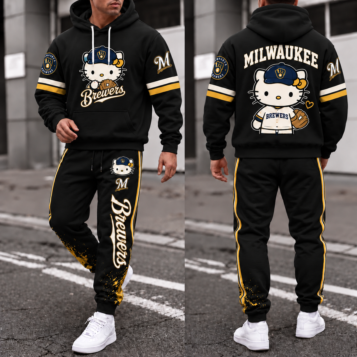 MIL x Hello Kitty Hoodie Pants Set - Printed