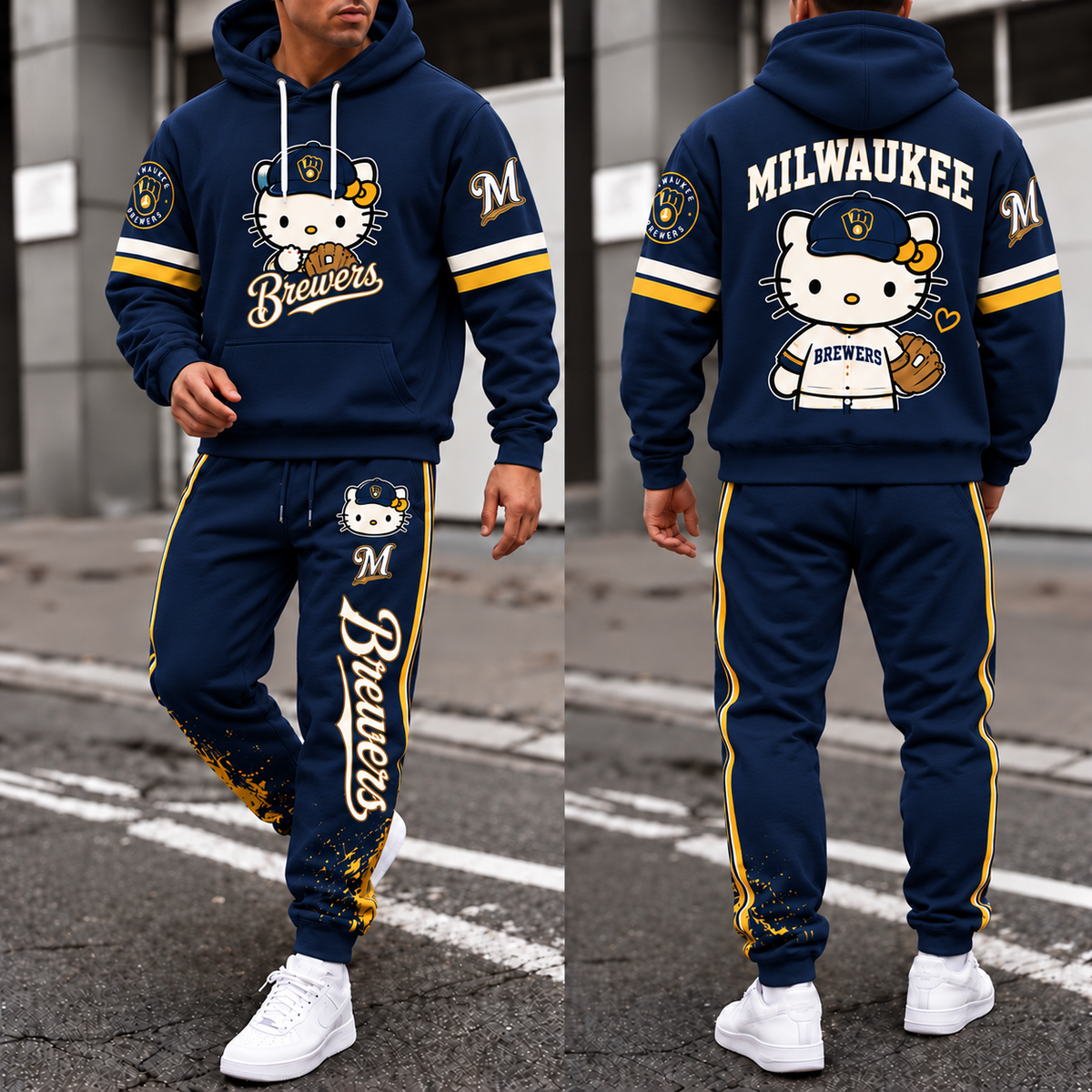 MIL x Hello Kitty Hoodie Pants Set - Printed