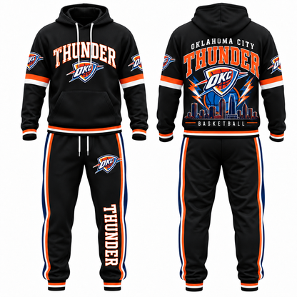 OKC Streetwear Hoodie Pants Set - Printed