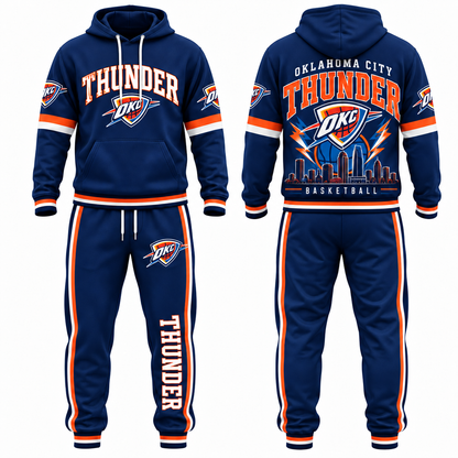OKC Streetwear Hoodie Pants Set - Printed