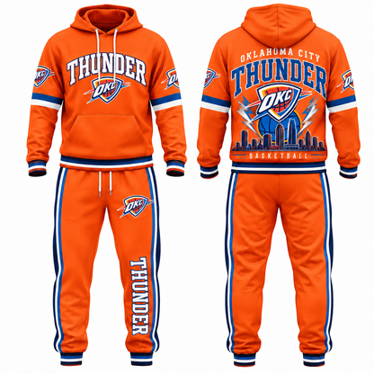 OKC Streetwear Hoodie Pants Set - Printed