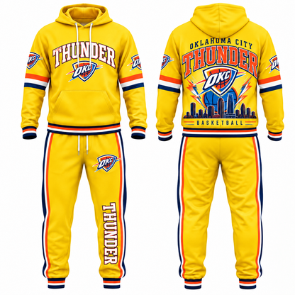 OKC Streetwear Hoodie Pants Set - Printed