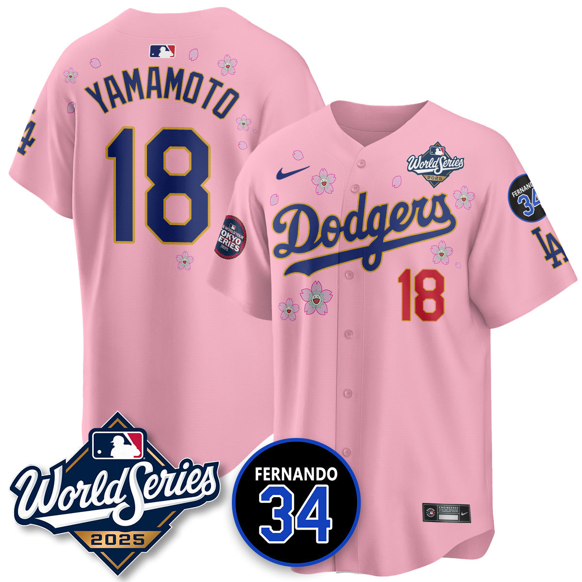 LAD Tokyo Series 2025 NL Champions Jersey - All Stitched