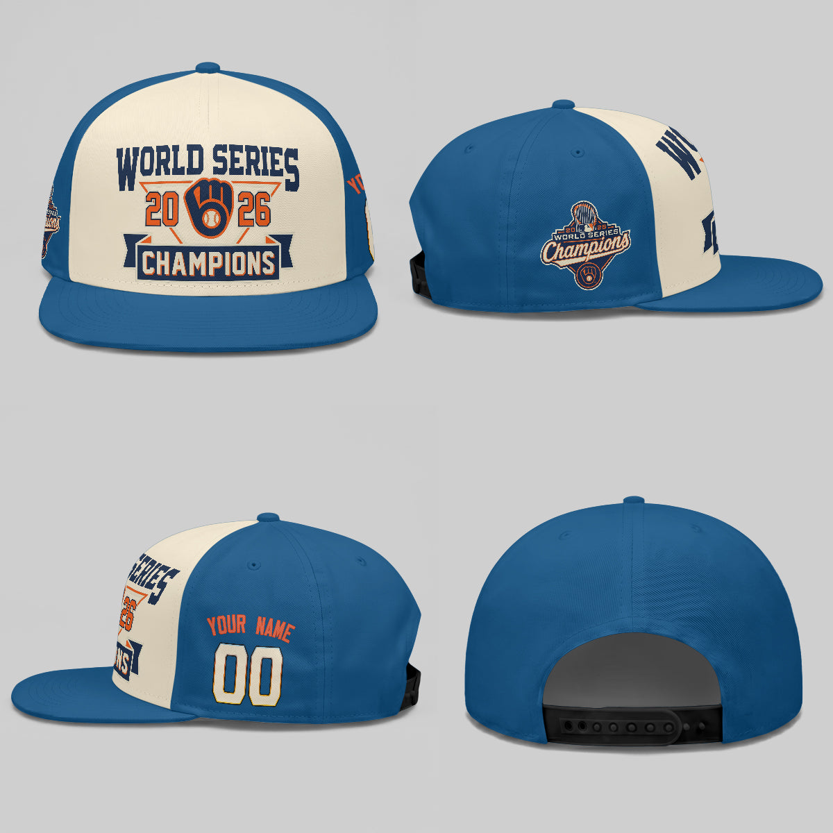 MIL 2026 World Series Champions Custom Snapback Cap - Printed