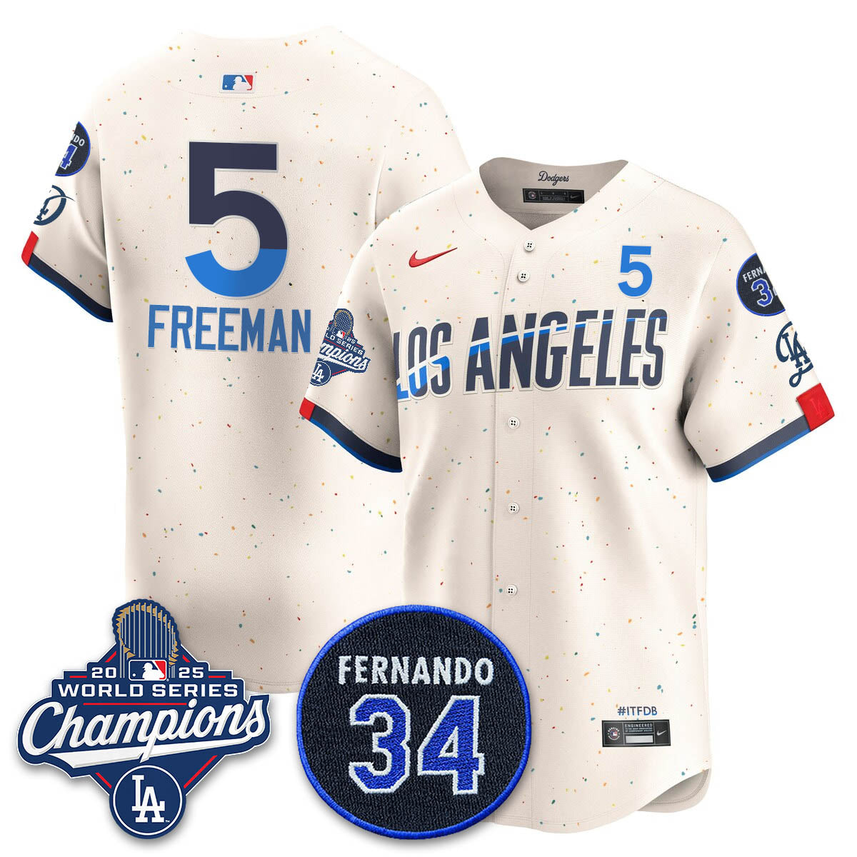 LAD 2025 World Series Champions Jersey - All Stitched