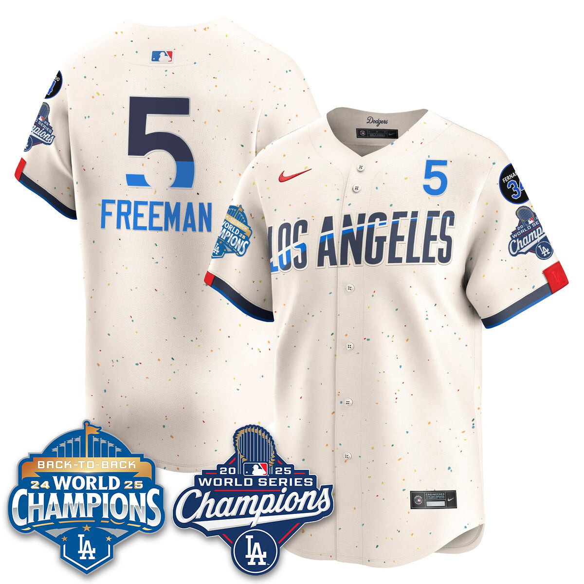 LAD 2025 World Series Champions Jersey - All Stitched