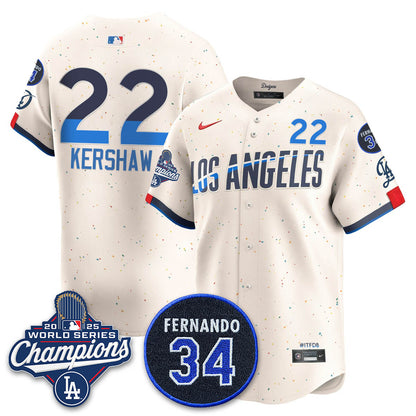 LAD 2025 World Series Champions Jersey - All Stitched