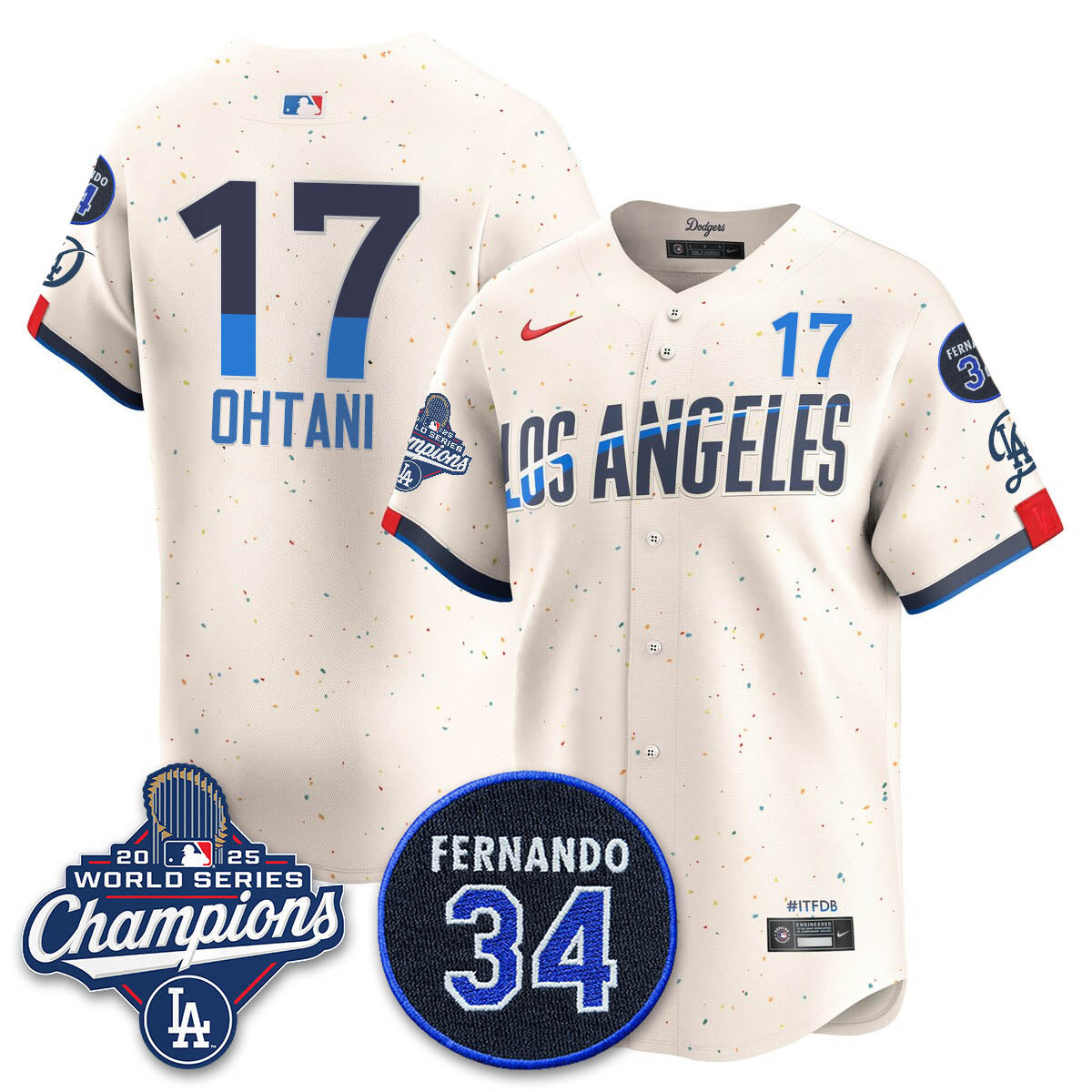 LAD 2025 World Series Champions Jersey - All Stitched