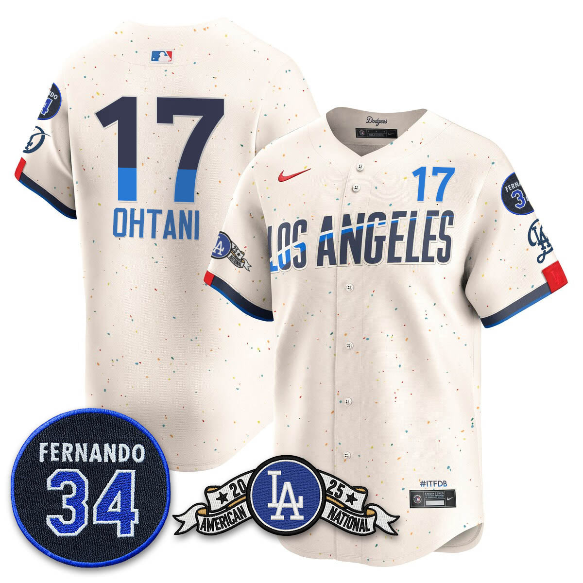 LAD 2025 National League Champions Jersey - All Stitched