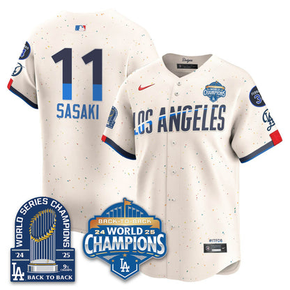 LAD 2025 World Series Champions Jersey - 9x Champs - All Stitched