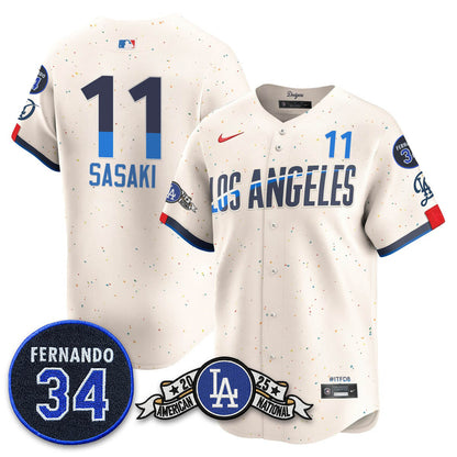 LAD 2025 National League Champions Jersey - All Stitched
