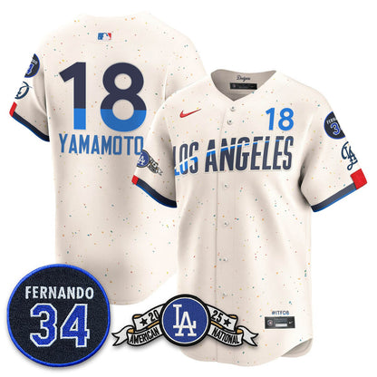 LAD 2025 National League Champions Jersey - All Stitched