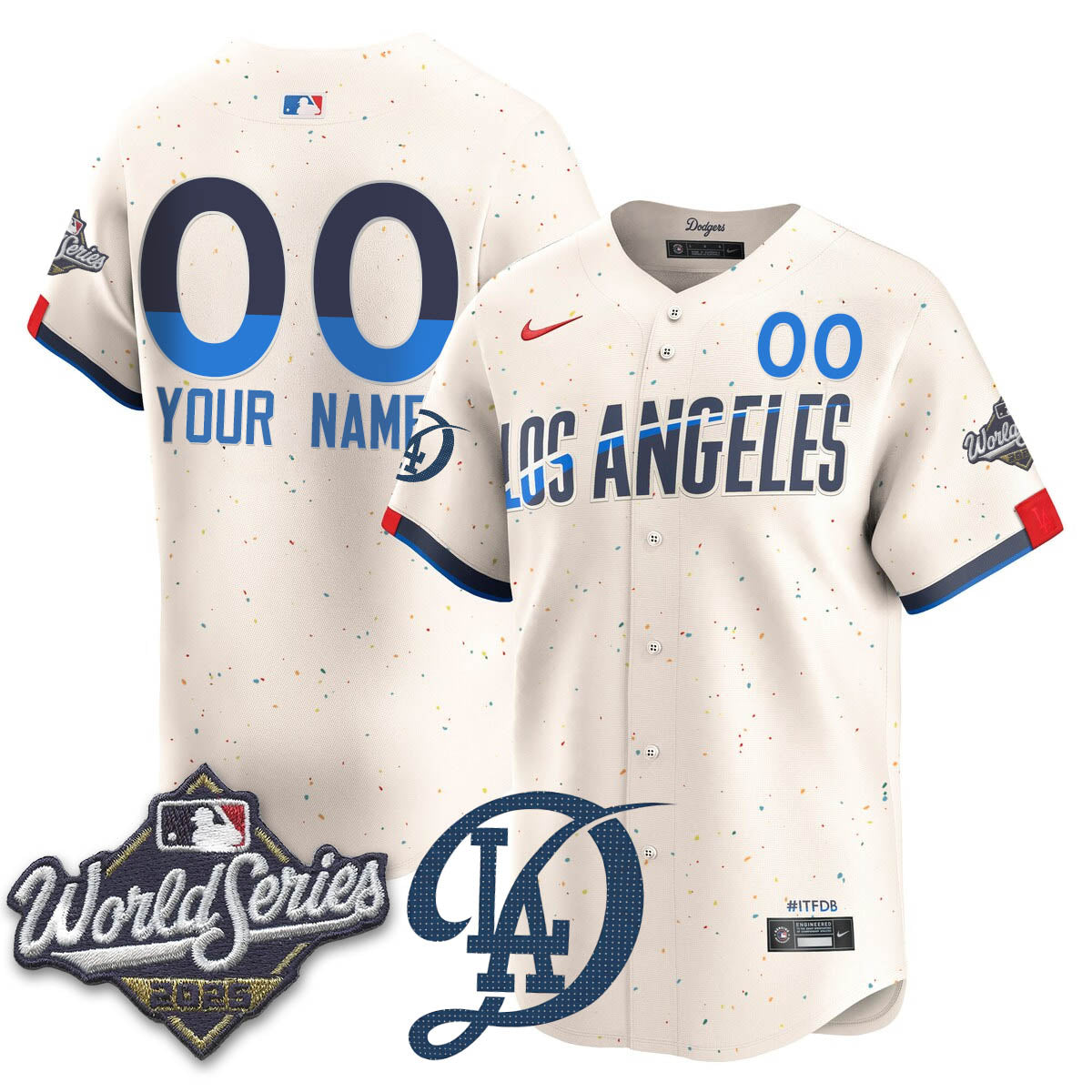 LAD 2025 World Series Custom Jersey - All Stitched