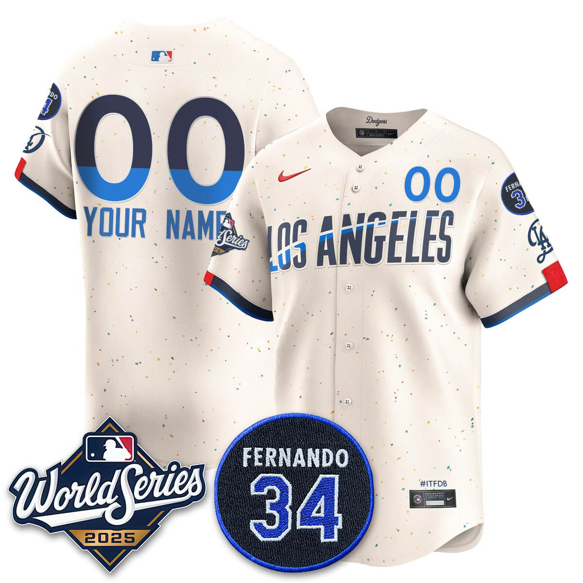 LAD 2025 National League Champions Custom Jersey - All Stitched