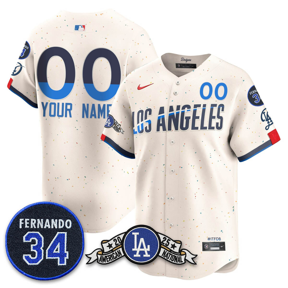 LAD 2025 National League Champions Custom Jersey - All Stitched