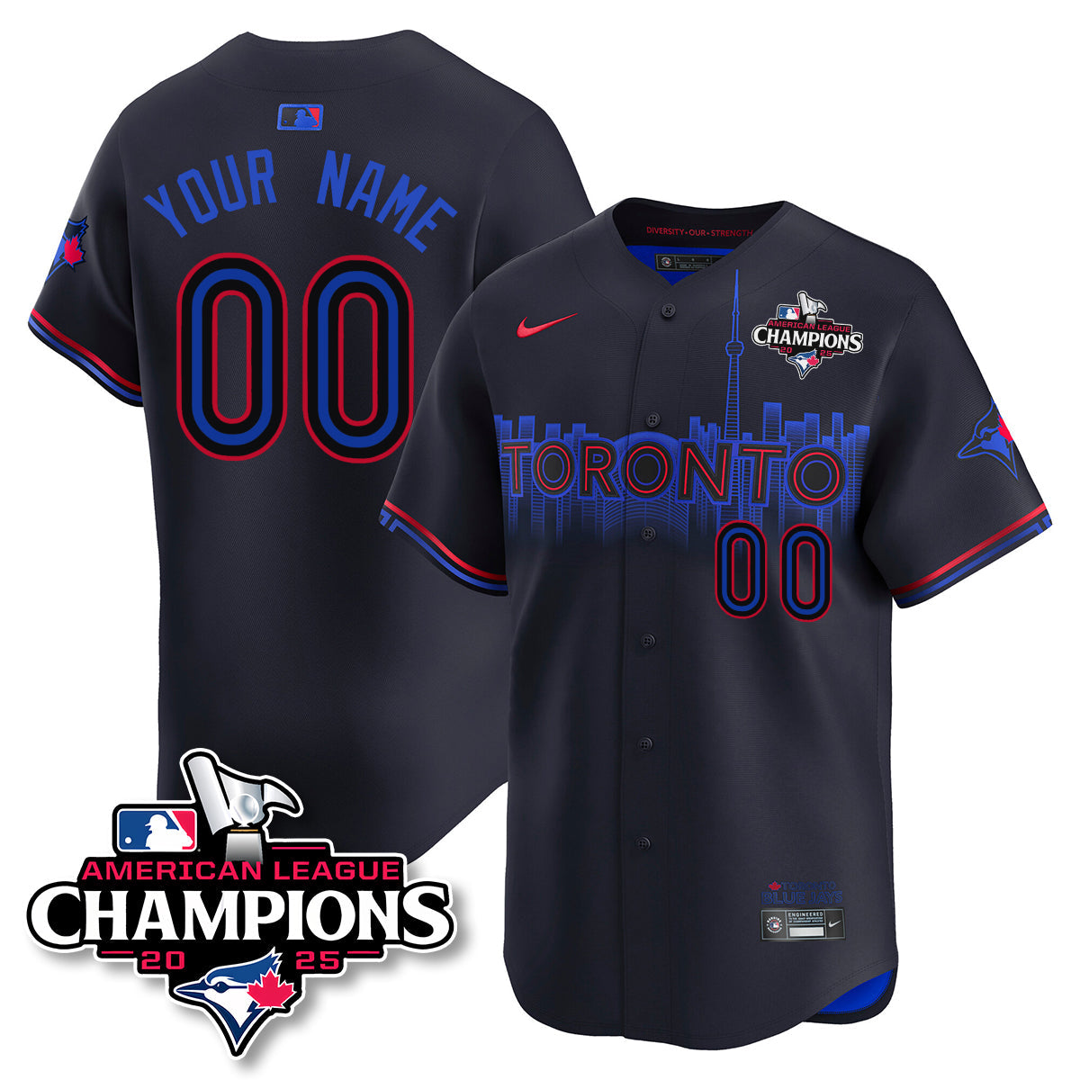 TOR 2025 American League Champions Jersey - All Stitched