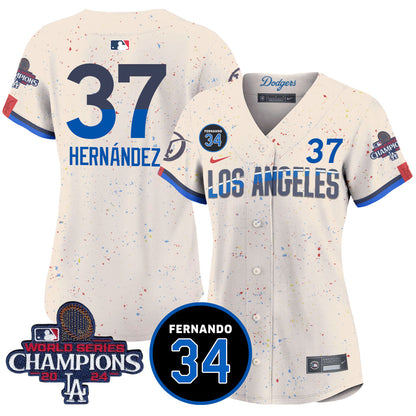 Women Dodgers - World Series Champions 2024 Jersey - All Stitched